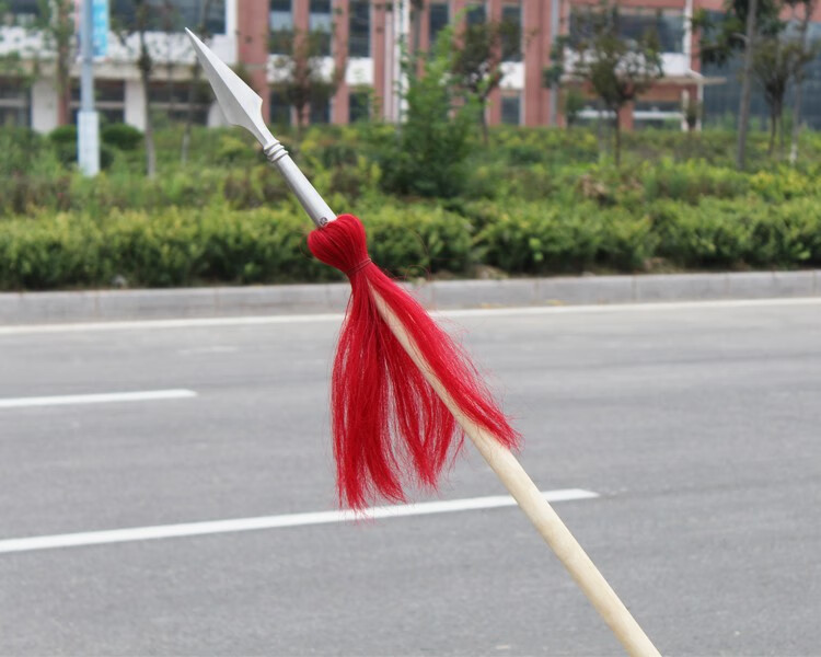 轻奢高端红缨枪 霸王枪长矛枪杆不锈钢枪头器械长武术枪未开刃 红缨枪