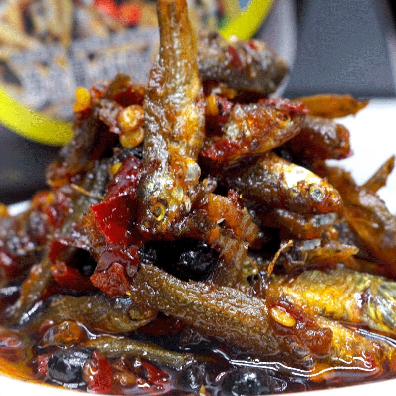 豆豉火焙鱼湖南特产平江美食大瓶装小鱼仔毛毛鱼香辣下饭菜豆豉火焙鱼