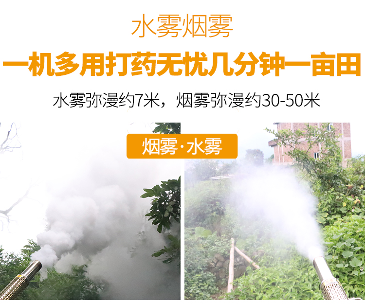 花笙裡彌霧機煙霧機消毒噴霧機農用汽油農用高壓噴霧器電動打藥機養殖