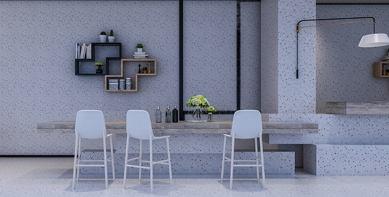 无缝水磨石漆工业风仿水磨石无机涂料墙地面一体艺术肌理漆保固面漆