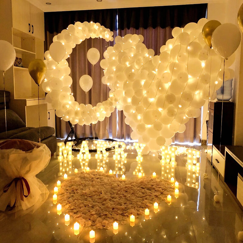 求婚布置室内用品宾馆房间表白浪漫仪式感装饰套餐道具 室内求婚装饰