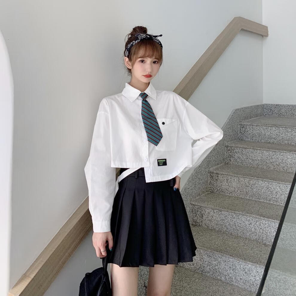 【蹦迪酷女孩暗黑jk套装】酷女孩穿搭闺蜜裙日系工装裙套装女潮帅气酷