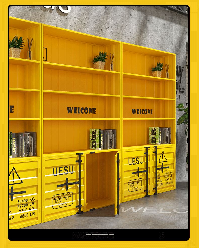 60工业风展示柜商用陈列柜产品储物货柜酒柜样品店铺置物展示架支持