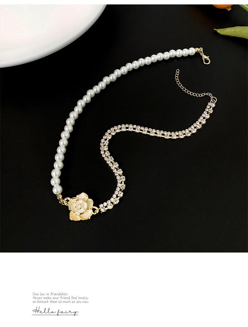 beautiful princess单层爱心项链女轻奢设计感小众叠戴锁骨链颈链 4