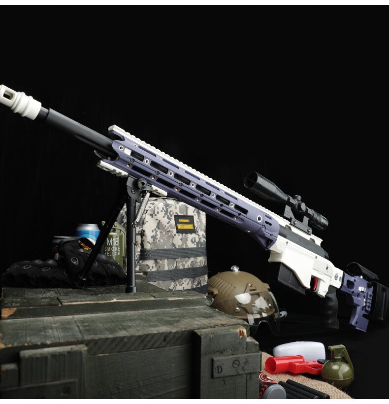 新年礼物 捷鹰awm玩具枪尼龙抛壳msr雷明登98k软弹枪阻击抢绝地求生