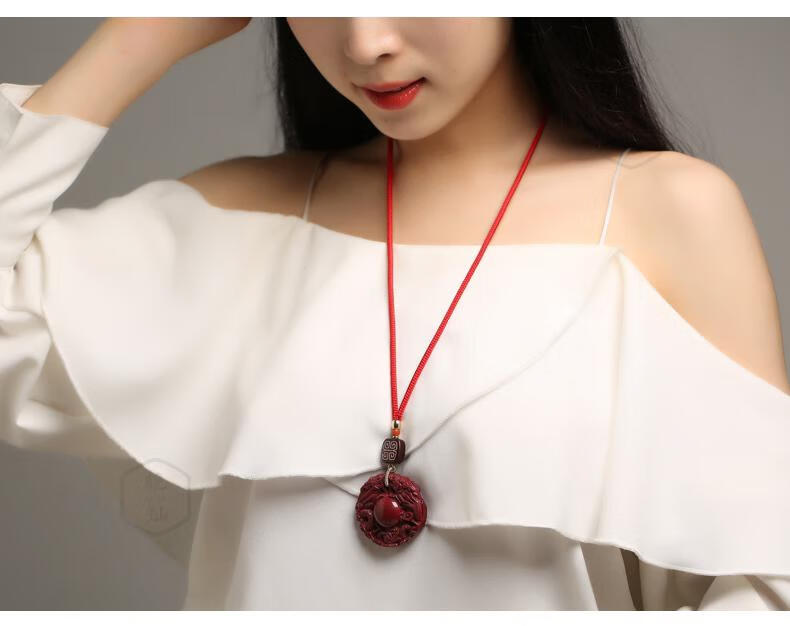 艳灿朱砂双龙护主吊坠情侣本命年财运平安饰品送领导高含量晶体紫金砂