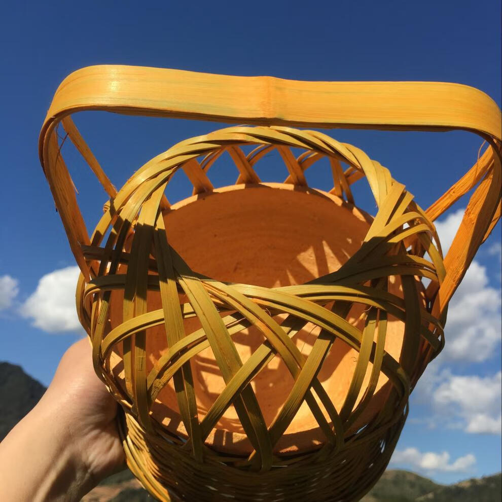 致荟树 竹制品竹编火笼 新房乔迁结婚专用竹火炉 取暖炉 暖手宝 火炭