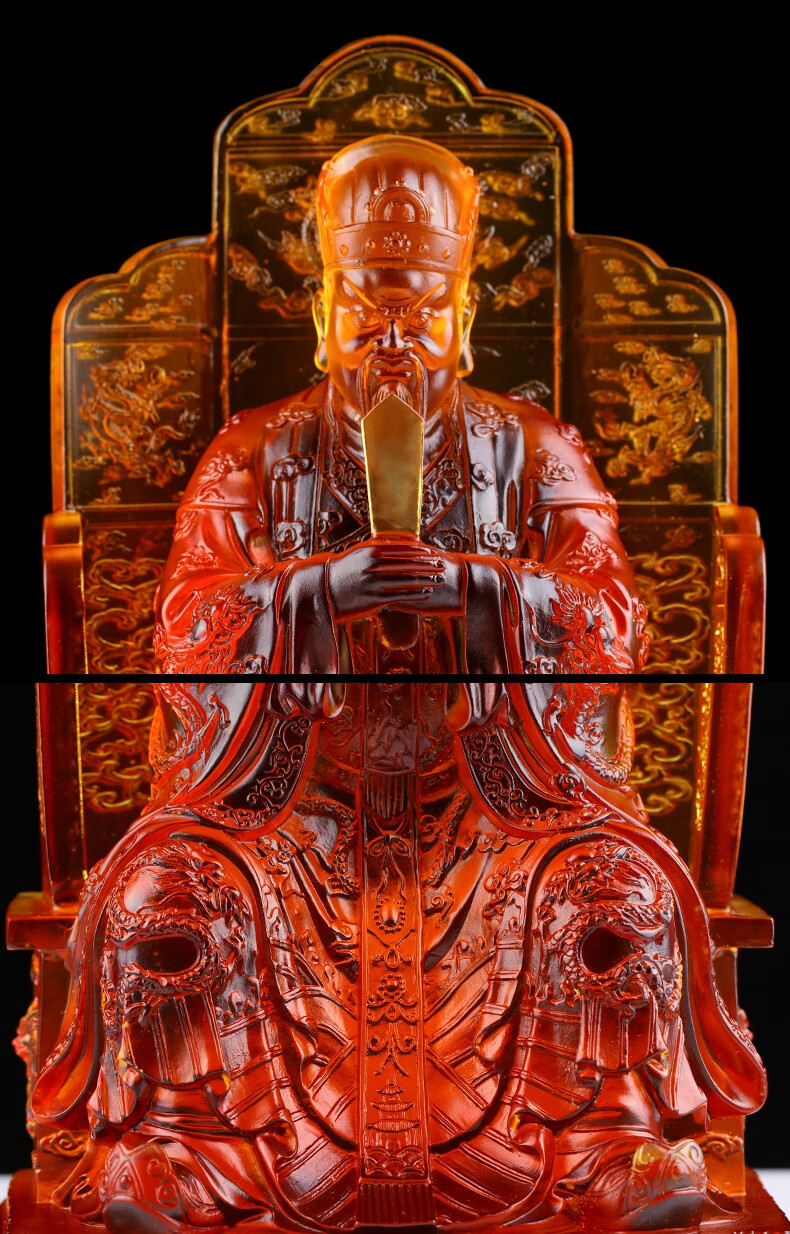 古法琉璃南山龙五爷财神爷佛像圣衍财神五台山家居供奉神像 大号 30