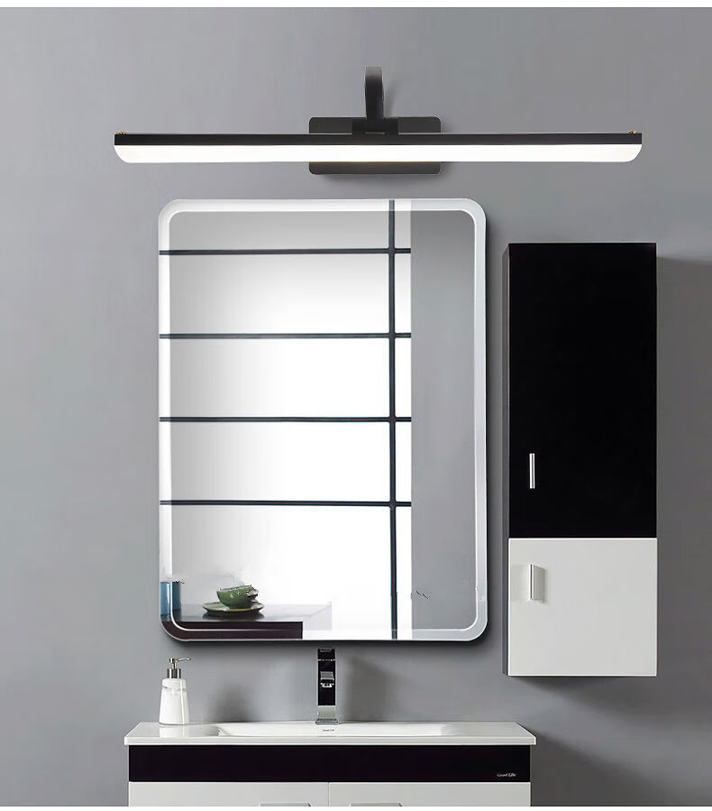 美式led防水防雾镜前灯简约镜灯欧式壁灯浴室卫生间镜柜灯化妆灯 铜色