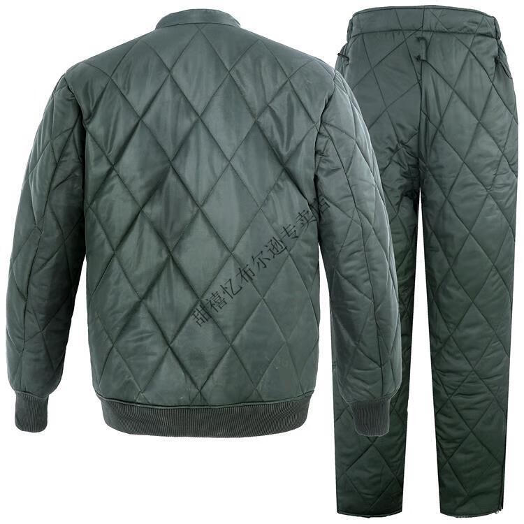 老式温区棉衣裤套装打底内穿棉衣棉袄保暖防风防寒劳保双排扣棉服zy墨