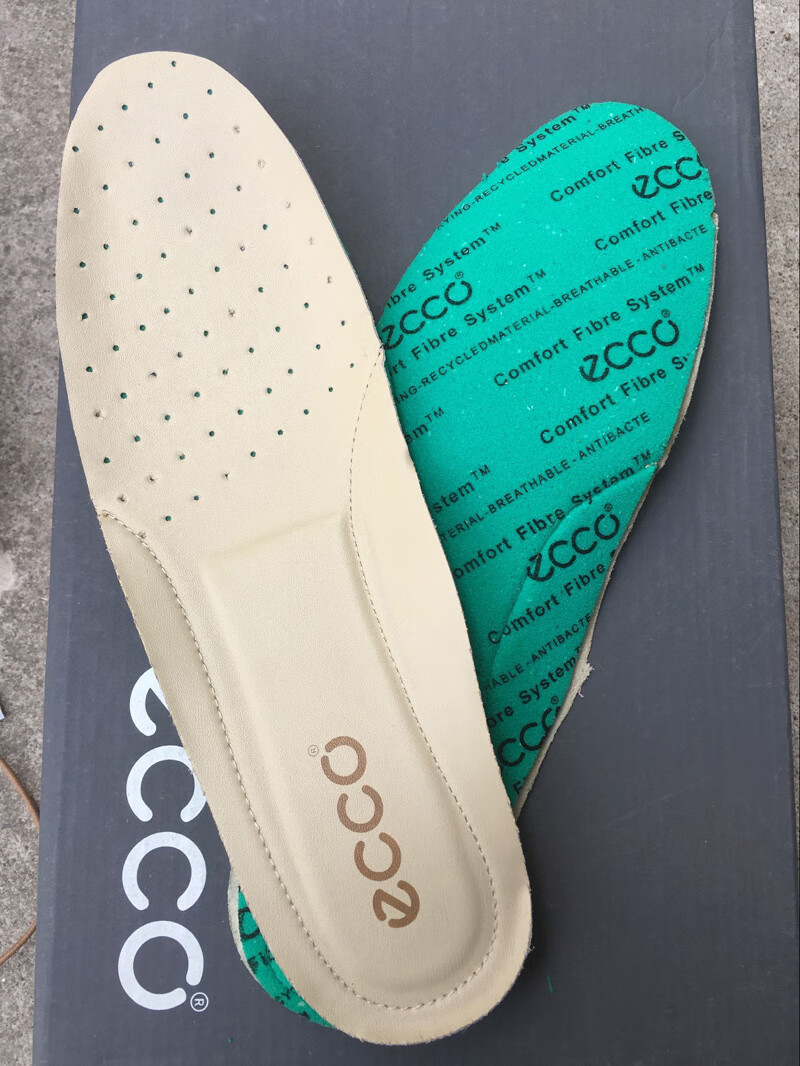 适配ecco爱步 男式女式舒适纤维牛皮鞋垫 休闲鞋专用防臭鞋垫鞋垫 米