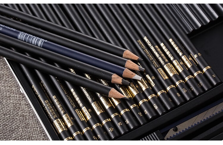 星期树笔素描套装方便携带初学者铅笔成人绘画工具学生用素描画画工具