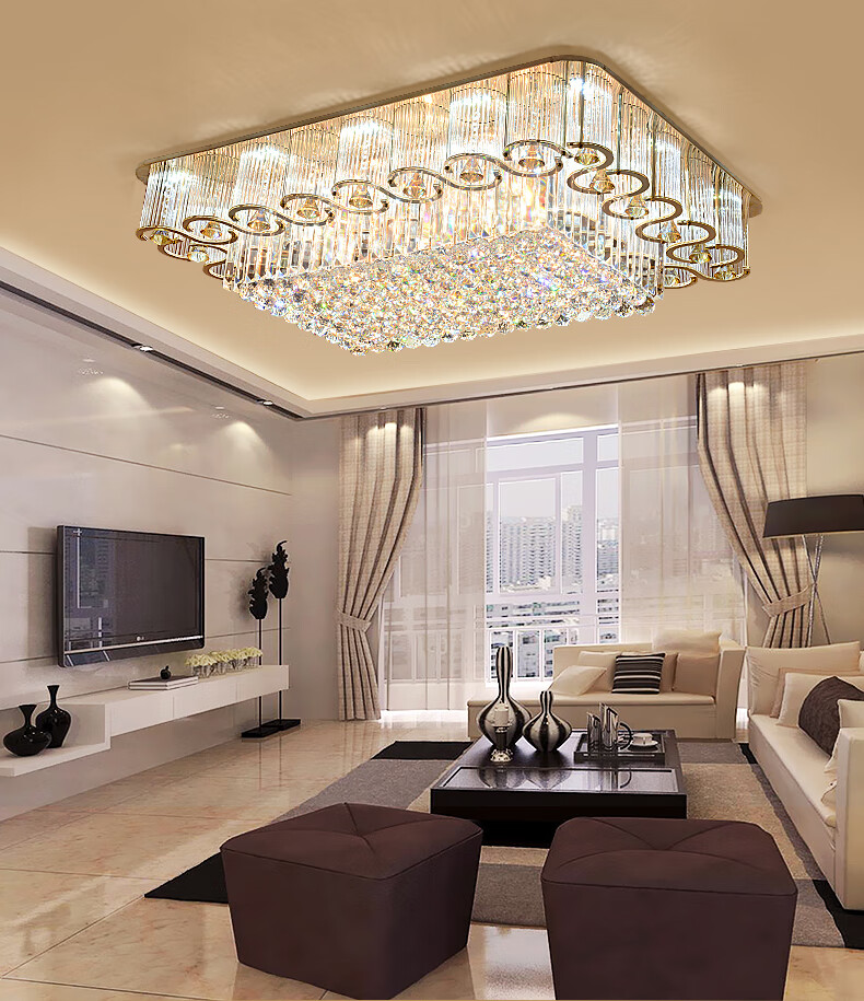 灯太太轻奢水晶灯吸顶灯客厅灯简约现代大气吸顶灯大灯2020年新款灯具