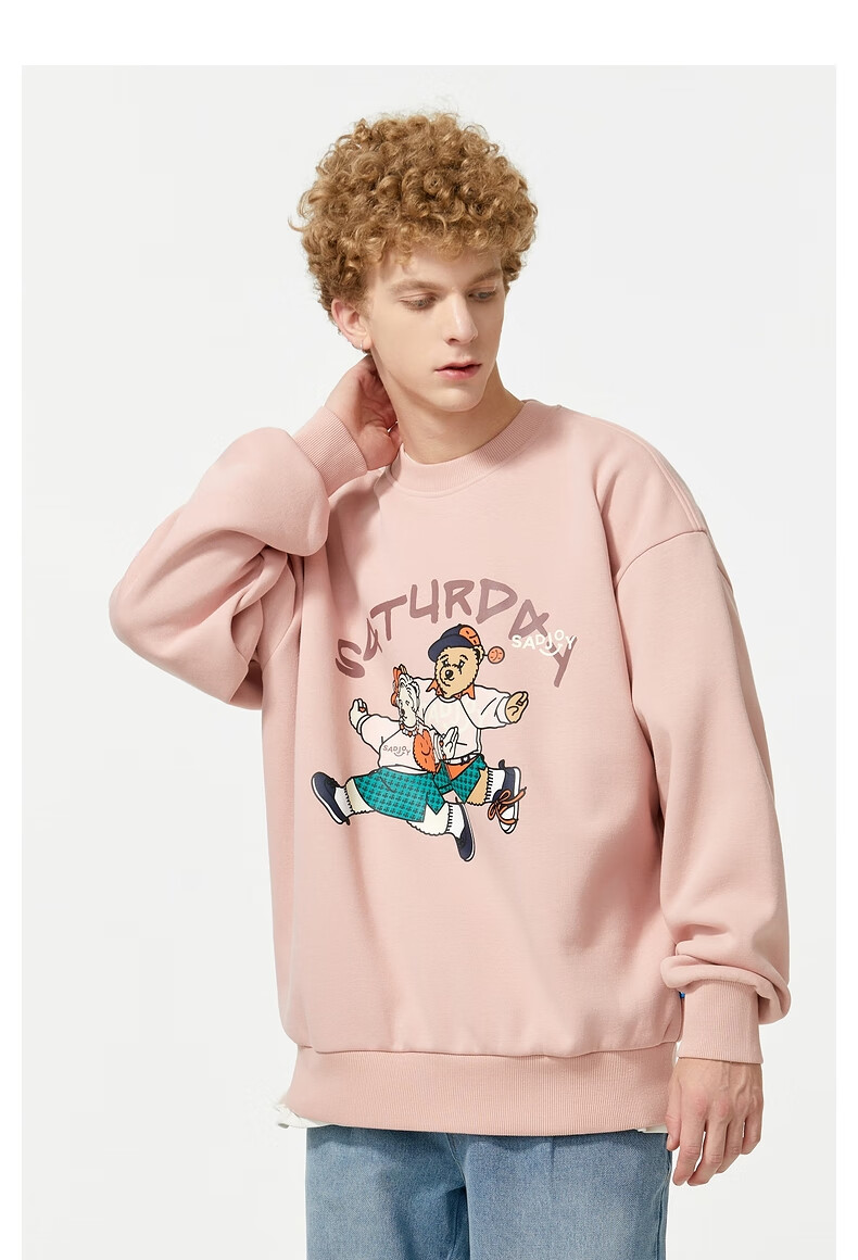 teenie weenie menteenieweenie小熊男装冬季衣多穿加绒圆领卫衣 藏青