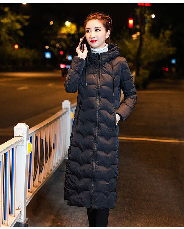 高品质品牌特价长棉袄女冬天加长过膝棉服外套连帽保暖修身棉衣棉服