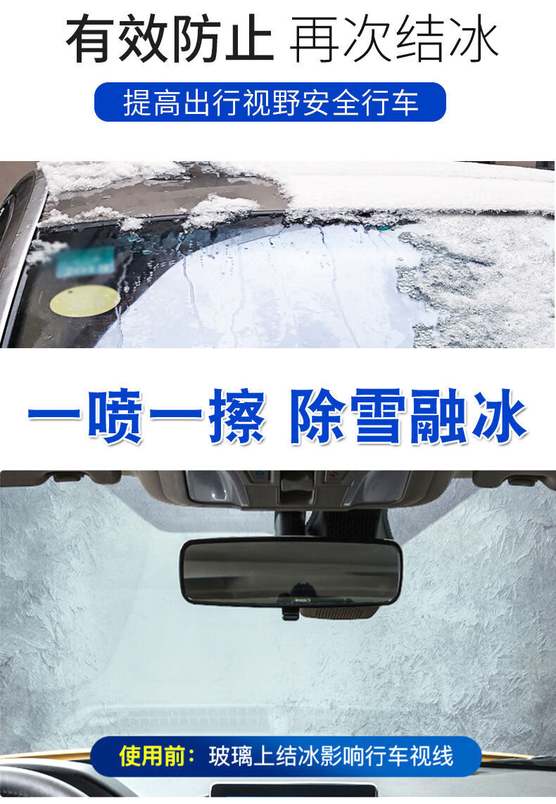 汽车玻璃除冰剂冰箱除霜去冰剂挡风玻璃快速融冰防冻剂化雪融雪剂除冰