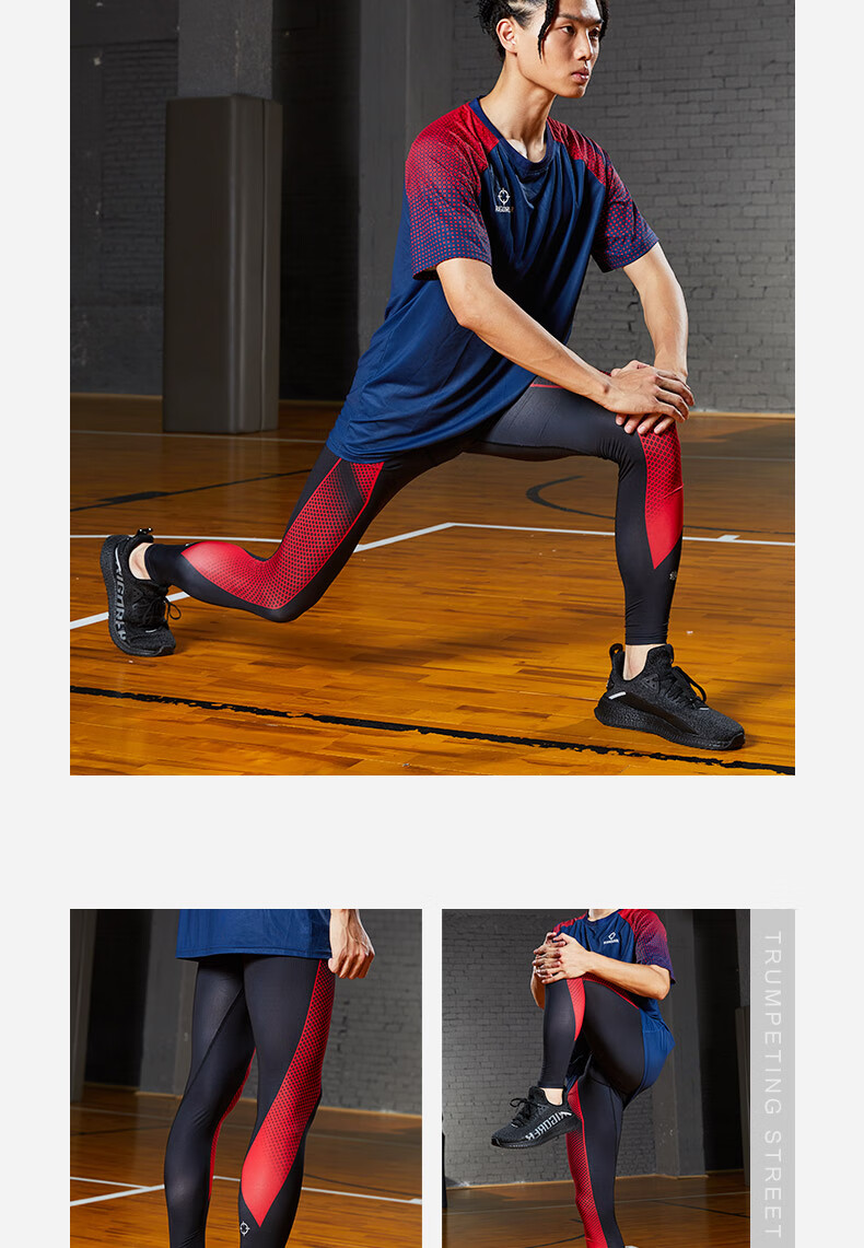 准者紧身裤篮球运动健身排汗速干透气压缩裤户外跑步骑行弹力裤男纯正