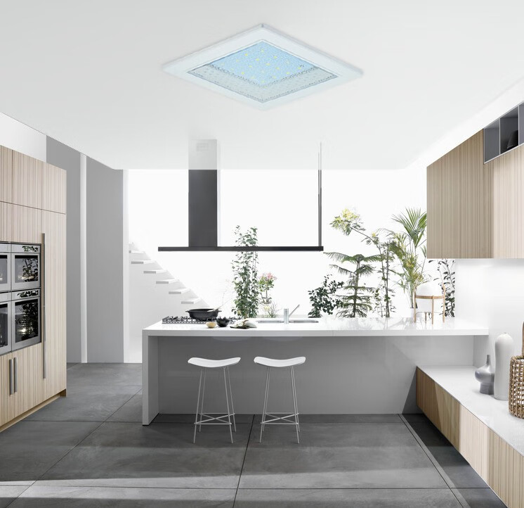 欧普侍灯方形led厨卫灯厨房灯嵌入式吸顶灯卫生间浴室吊顶开孔暗装