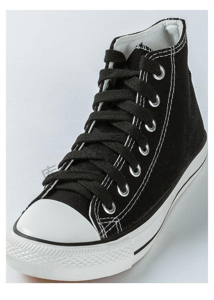 适配匡威1970鞋带高帮帆布鞋本白扁纯黑色低帮棉白色男女韩版百搭本白