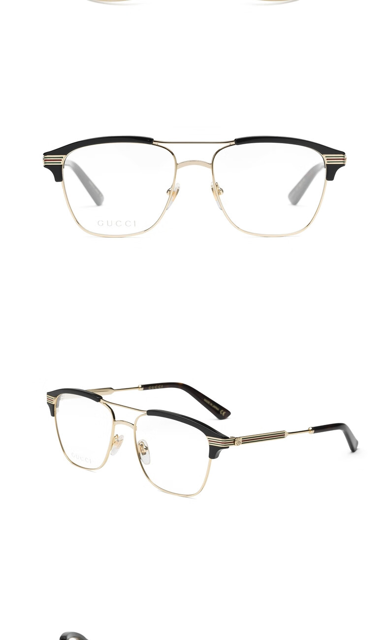 gucci官方gucci古驰eyewear近视眼镜框男透明镜片黑色镜框gg0531oa