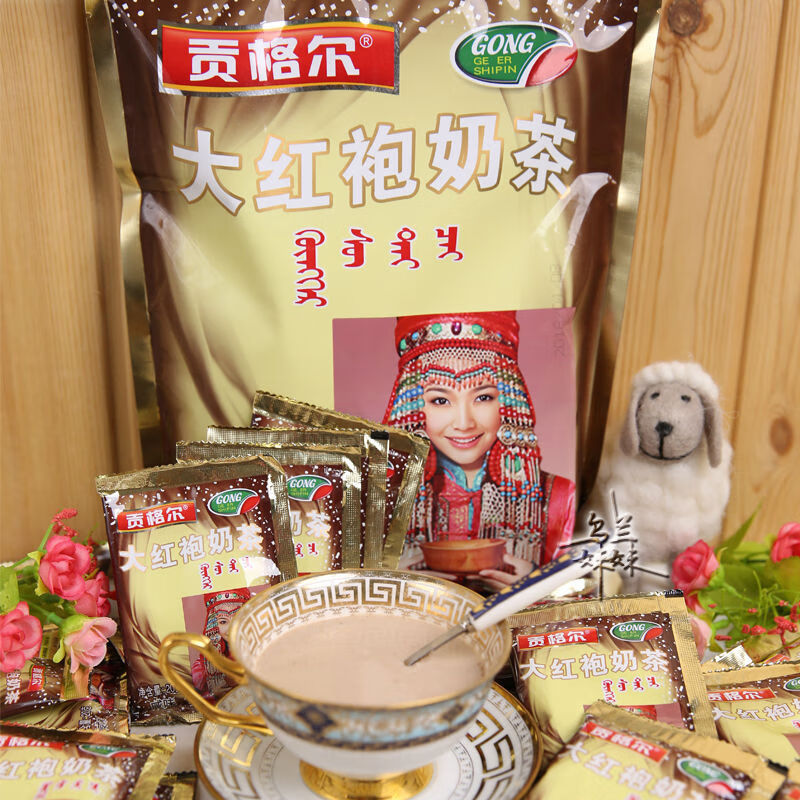 圣诞精选内蒙古赤峰特产贡格尔奶茶粉咸味速溶独立装甜味400g蒙古奶茶