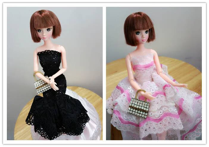 芭比娃娃衣服制作材料 女孩手工制作洋娃娃做衣服布料diy材料包芭比换