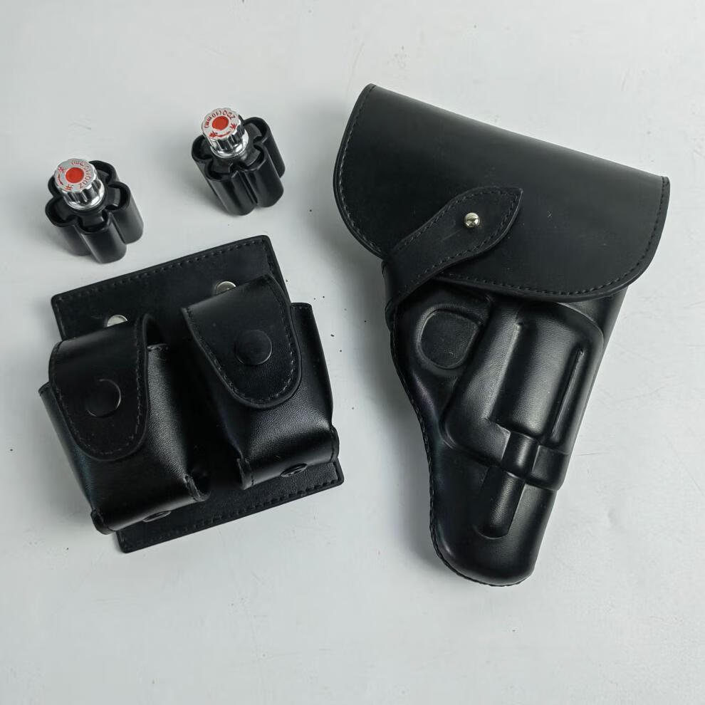 捷天下 9mm10mmzp5小月亮左轮枪套 便衣腰部快拔 皮质 战术05式转轮包