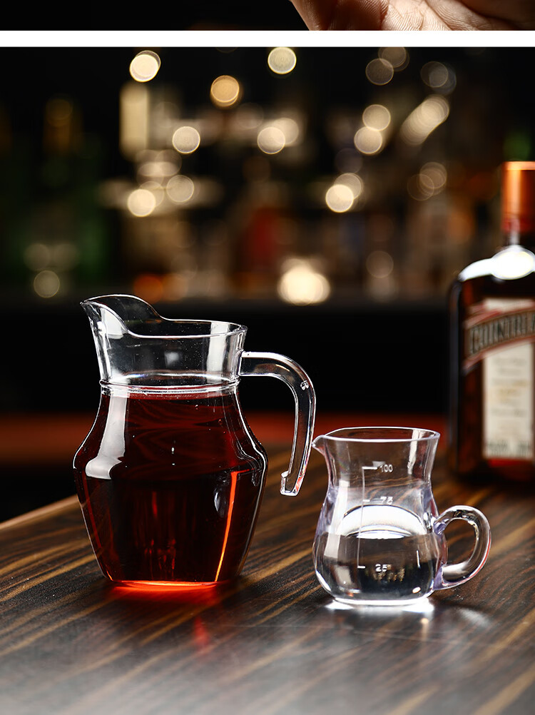 亚克力白酒分酒器塑料商用刻度白酒量酒器饭店分酒壶防摔pc分酒器 pc