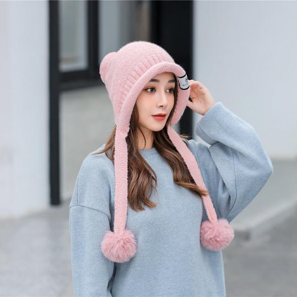 【高品质】【毛线帽女】2020冬季新款针织帽子女士韩版潮冬季保暖月子
