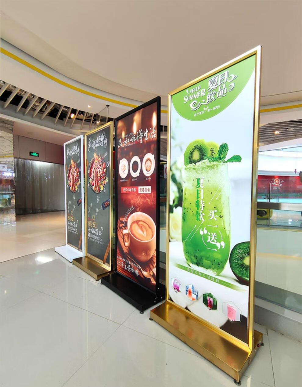 雄卓 丽屏展架立式落地式kt板广告立牌易拉宝广告牌展示牌门型展示架