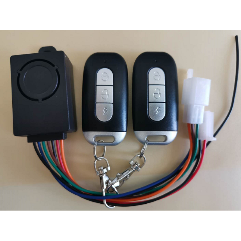 适配于电动电瓶车防盗器报警器48v-72v三轮车通用遥控钥匙一体一键