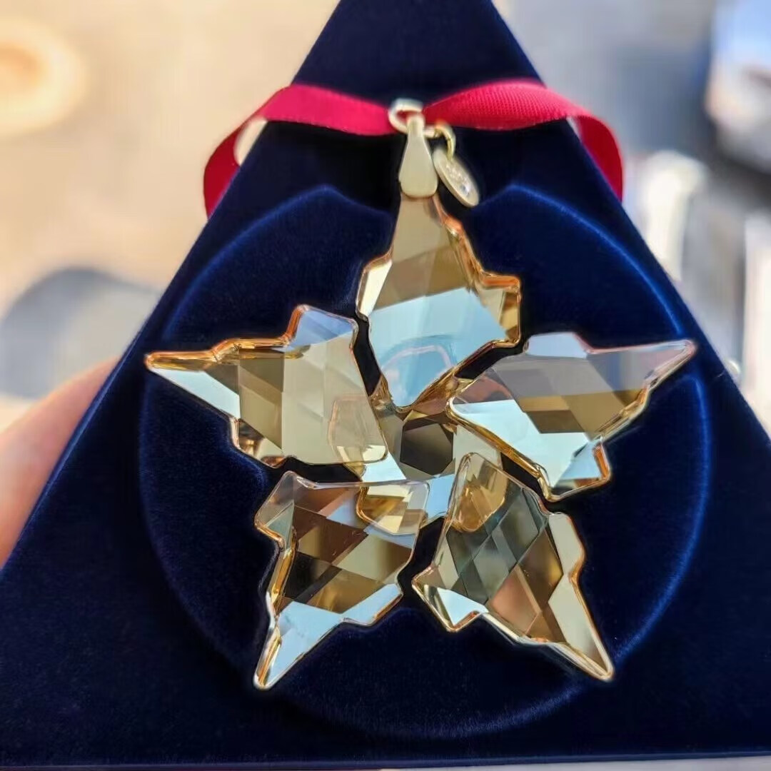 施华洛世奇汽车挂件swarovski水晶雪花车载挂饰2022车内吊坠 2020璀璨