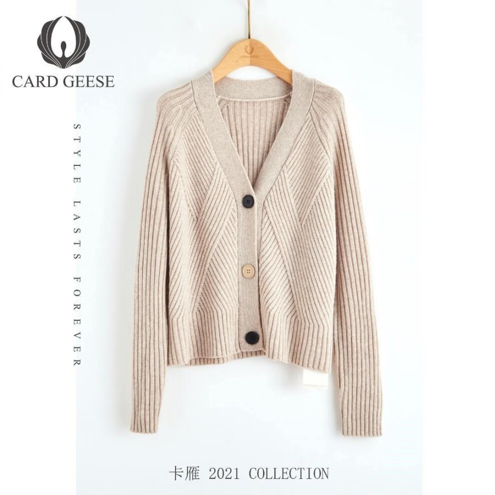 橦华卡雁服饰卡雁cardgeese开衫myj21t533w095女士时尚毛衣外套女k14
