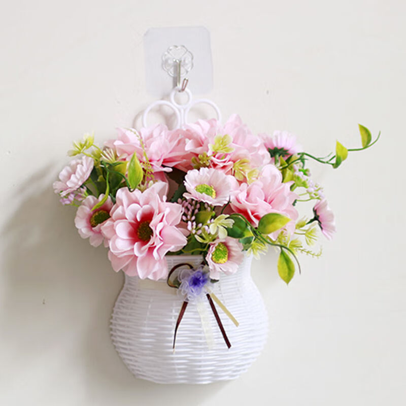 挂墙花篮仿真花家居挂壁挂饰假花卧室客厅墙上小装饰餐厅墙面挂件