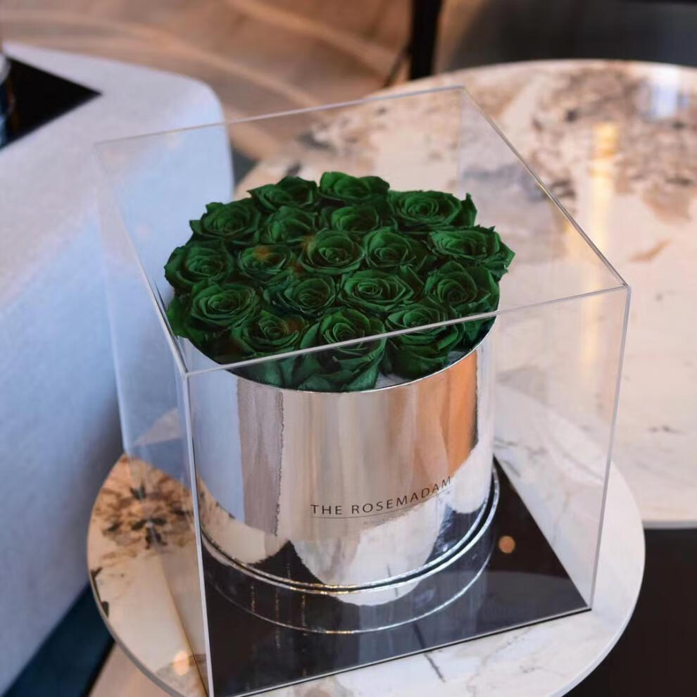 【七夕限定】野兽派520亚克力永生花抱桶玫瑰花礼盒摆件生日表白送