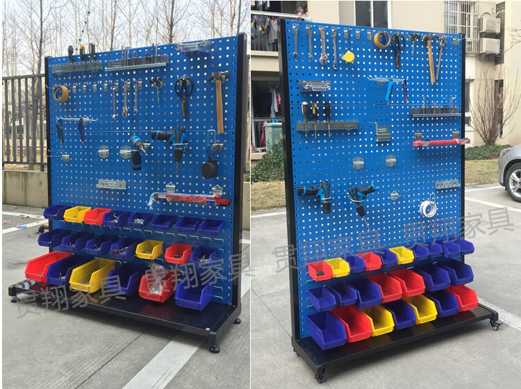 五金工具架车间洞洞板物料架汽修移动工具展示架挂板螺丝置物架货架