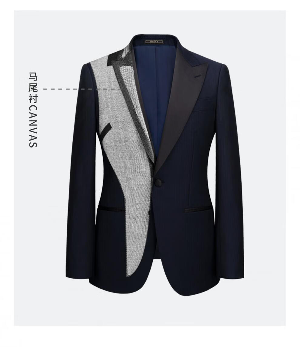 hany塔士多意大利guabello西服男套装结婚新郎婚礼礼服男士西装图亚特