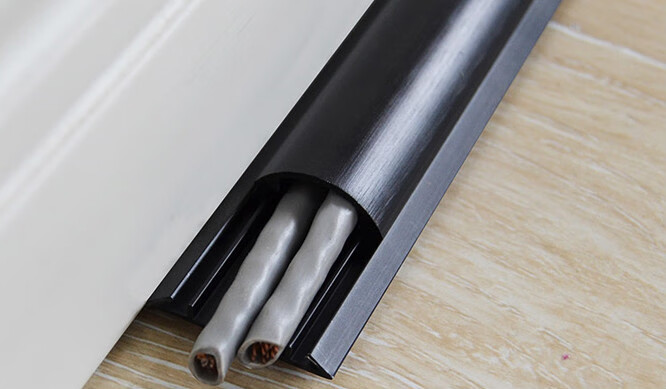 letsfun不锈钢地线槽明装弧形铝合金地面明线走线电缆神器金属半圆防