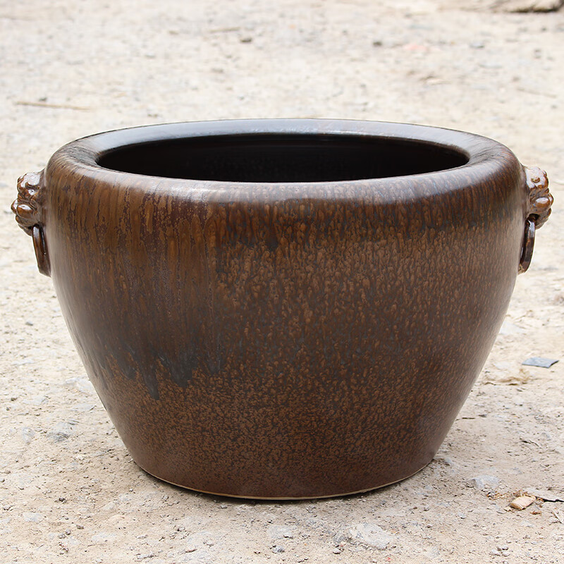 瓷小奴粗陶地缸景德镇陶瓷鱼缸水缸养鱼庭院特大号睡莲荷花缸室外养鱼