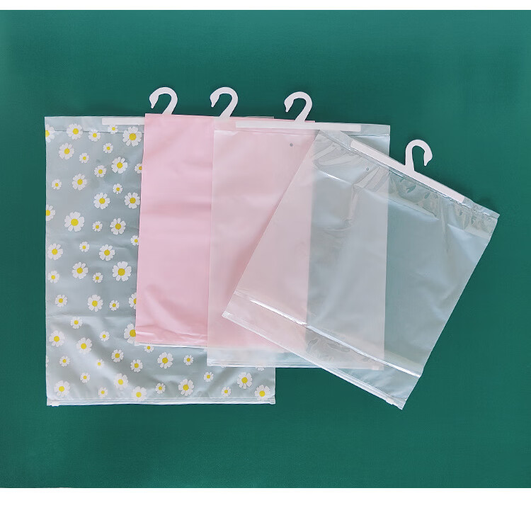 挂钩袋cpp透明塑料带衣架手提袋pp白色挂钩包装袋磨砂拉链挂沟袋 20