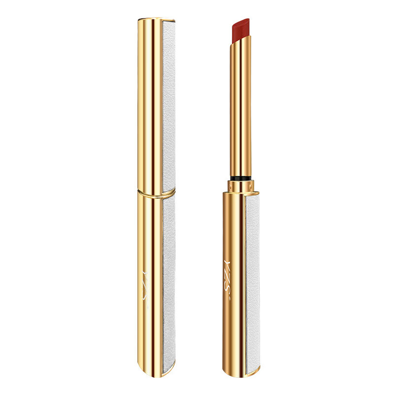 yzs出色丝绒小细管口红丝雾滋润防水小细根哑光不掉色不沾杯唇膏2豆沙