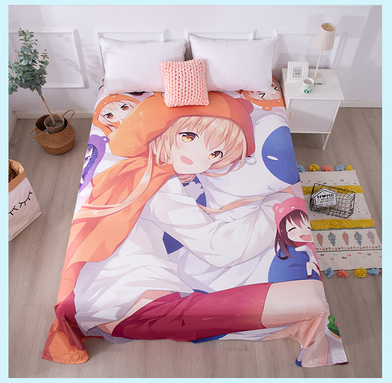 二次元床单 来图定做动漫床单学生宿舍二次元美女单人diy照片fate被单