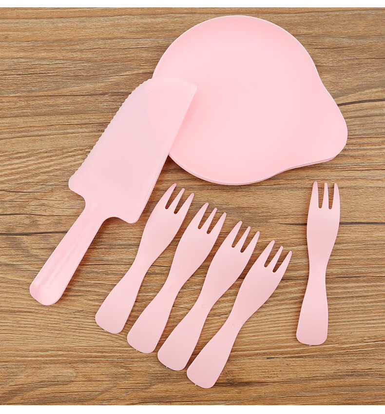 一次性生日蛋糕刀叉碟组套装吃月饼餐具四合一纸盘子蜡烛派对 军绿色