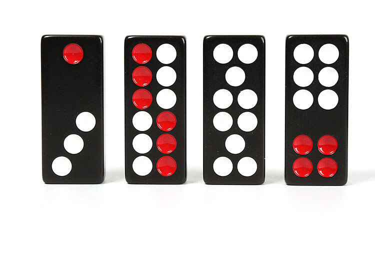 u牌九牌九牌天九骨牌家用成人推大号排九麻将小号黑色骨排音然20号