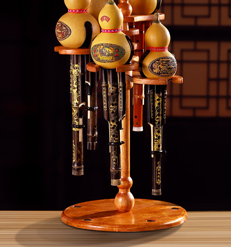 放葫芦丝的架子 实木葫芦丝专用架放葫芦丝的架子放置架挂架摆放架