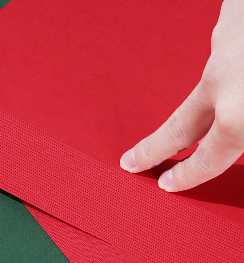 senmu新年红色卡纸中国红手工卡纸硬卡纸幼儿园a3红色卡纸4开8k红色a4