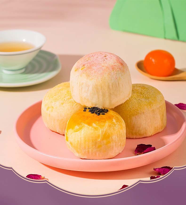 仟吉爱风雅苏式月饼礼盒网红酥皮月饼玫瑰蛋黄多口味中秋送礼装爱风雅