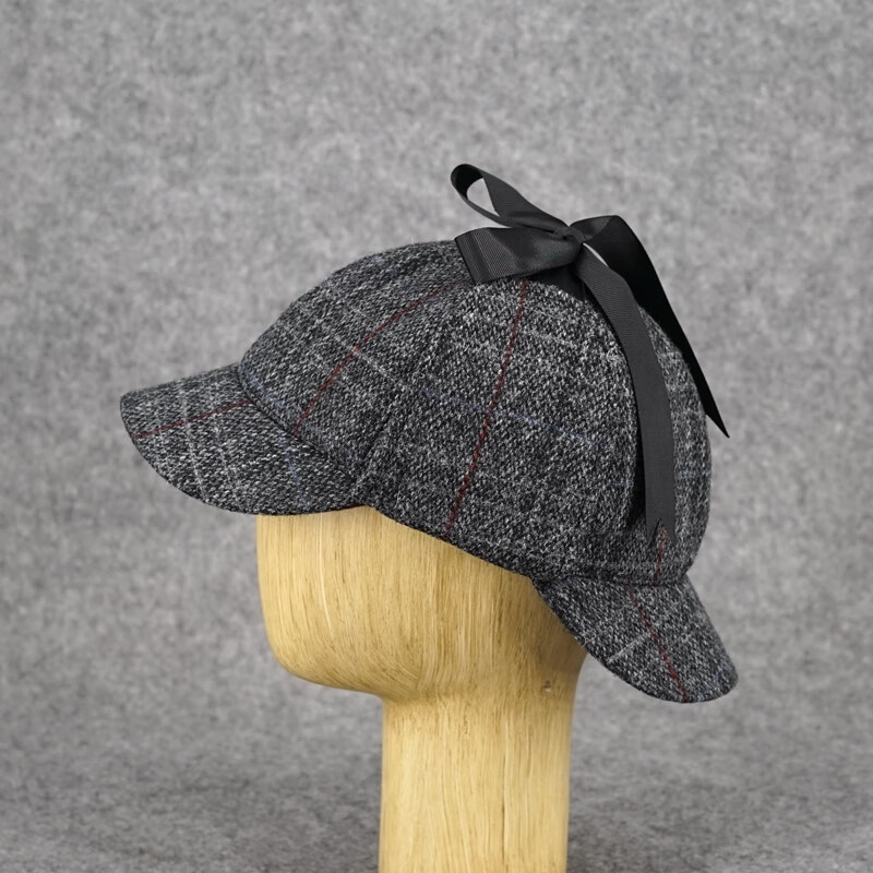 昱磊vison 英伦猎鹿帽福尔摩斯侦探帽神探洛特双沿帽子鸭舌帽男女潮