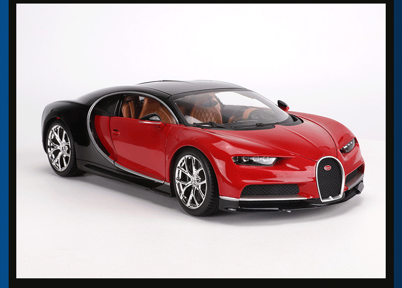 比美高118布加迪divo乾隆chiron仿真合金汽车模型静态摆件收藏chiron