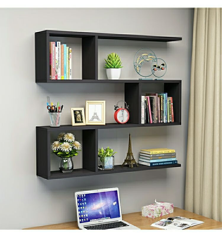 书架墙上挂墙书架 墙上置物架壁挂书架墙架餐厅墙面挂墙装饰墙壁挂架